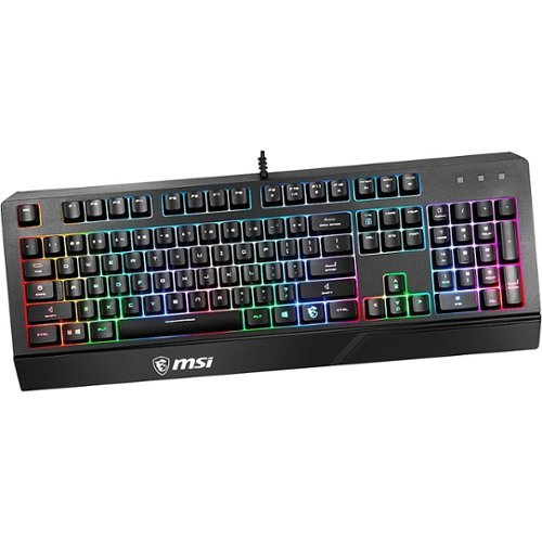 MSI VIGOR GK20 Ergonomic Wired Gaming Membrane Keyboard - Black BUY IN SINGAPORE