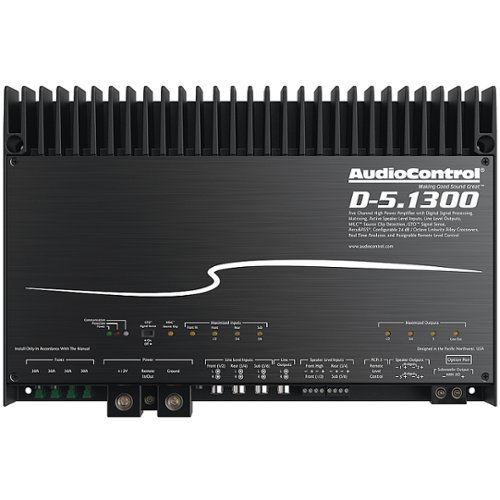 Image of AudioControl - 1300W 5-Channel Class D Matrix DSP Amplifier - Black