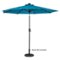 Sun Ray - 9' Round 8Rib Solar Lighted Umbrella - Teal-Front_Standard