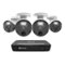 Swann - Master Series 4K Upscale, 8-Channel, 4-Camera, Indoor/Outdoor PoE Wired 4K 2TB HDD NVR Security Surveillance System - White-Front_Standard