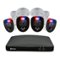 Swann - Enforcer 4-Channel, 4-Bullet Cameras Indoor/Outdoor Wired 4K UHD 1TB DVR Security Camera Surveillance System - White-Front_Standard