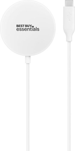 Best Buy essentials™ - Magnetic 7.5W Wireless Charger for iPhone 12, 13, 14, and 15 MagSafe Compatible Devices - White