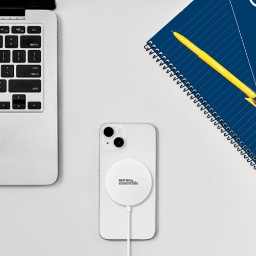 Best Buy essentials™ Magnetic 7.5W Wireless Charger for iPhone 16/15/14/13/12 Series MagSafe Compatible Devices - White SHOP ONLINE
