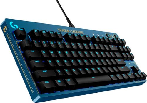 Logitech - G PRO TKL Wired Mechanical GX Brown Tactile Switch Gaming Keyboard with RGB Backlighting - League of Legends, Blue