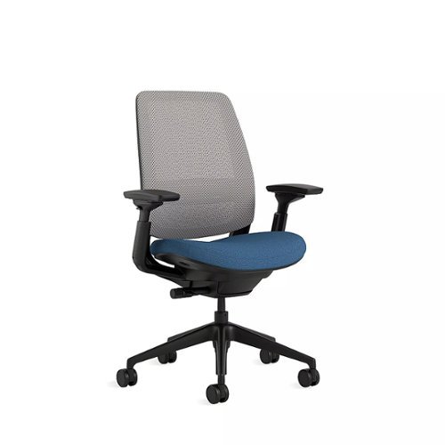 Steelcase Series 2 3D Airback Chair with Black Frame - Cobalt/Nickel