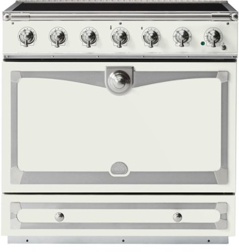 La Cornue - 90 Induction Range Pure White with Stainless Steel & Satin Chrome Accents - Multi