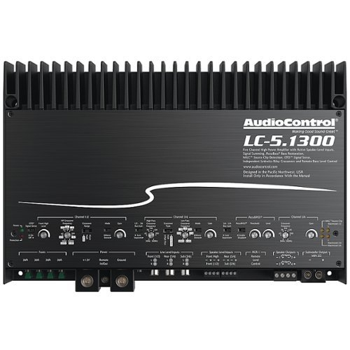 Image of AudioControl - 1300W 5-Channel Class D Amplifier with AccuBASS - Black