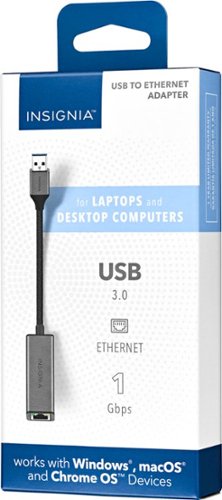 Insignia™ USB to Ethernet Adapter - Black BUY IN EUROPE