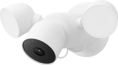 Google - Geek Squad Certified Refurbished Nest Cam with Floodlight - Snow
