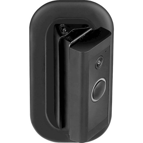 Wasserstein - Horizontal Adjustable Angle Mount and Wall Plate for Ring Video Doorbell Wired - Black