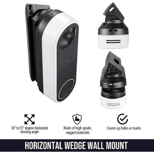 Wasserstein Horizontal Wedge Wall Mount for Arlo Essential Wire-Free Video Doorbell - Black WORLDWIDE DELIVERY