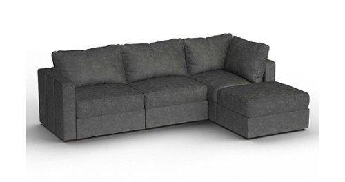 Lovesac - 4 Seats + 5 Sides Corded Velvet & Lovesoft - Charcoal Grey