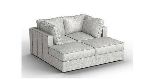 Lovesac - 4 Seats + 4 Sides Luxe Chenille & Lovesoft - Tonal Sterling