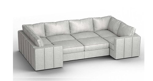 Lovesac - 8 Seats + 10 Sides Luxe Chenille & Lovesoft - Tonal Sterling