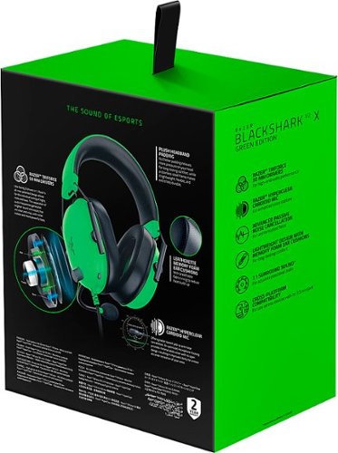 Razer BlackShark V2 X Wired 7.1 Surround Sound Gaming Headset for