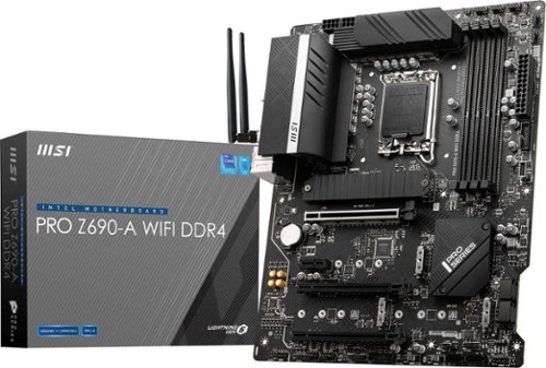 MSI - PRO Z690-A WIFI DDR4 Socket LGA 1700 USB 3.2 Intel Motherboard - Black
