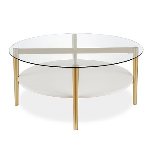 Camden&Wells - Otto Coffee Table - Brass and White Lacquer