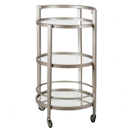 Camden&Wells - Hause Round Bar Cart - Satin Nickel