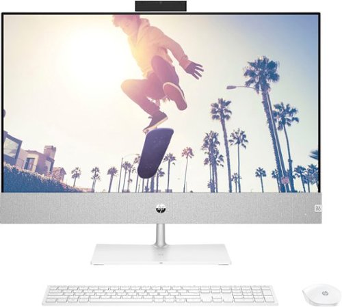HP - Pavilion 27" Touch-Screen All-in-One - AMD Ryzen 7 5700U - 16GB Memory - 256GB SSD + 1TB HDD - snowflake white