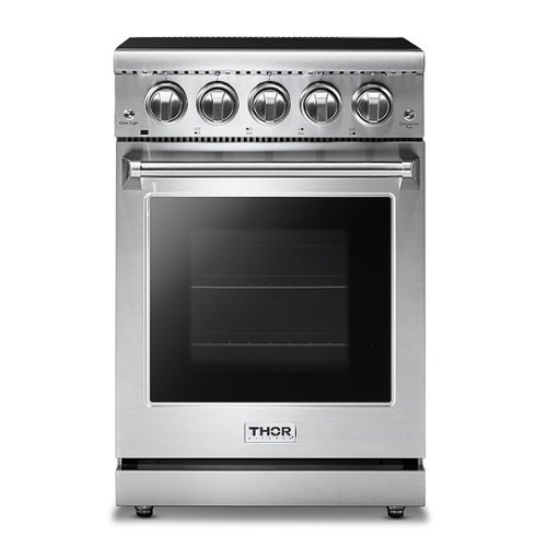 Photos - Cooker Thor Kitchen - 24 Inch Professional Electric Range - Stainless Steel HRE24 