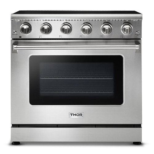 Photos - Cooker Thor Kitchen - 36 Inch Professional Electric Range - Stainless Steel HRE36 