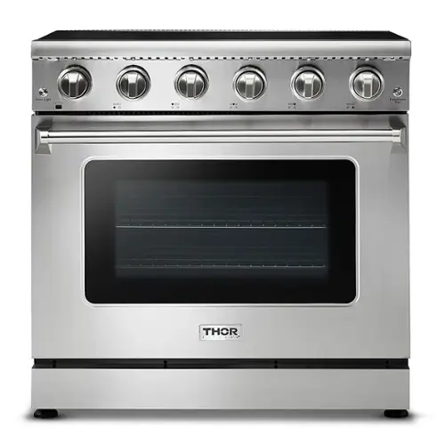 Front. Thor Kitchen - 36 Inch Professional Electric Range - Stainless Steel.