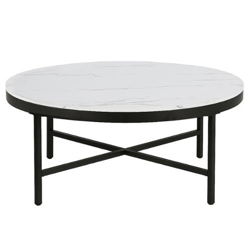 Camden&Wells - Xivil Coffee Table - Blackened Bronze/Faux Marble