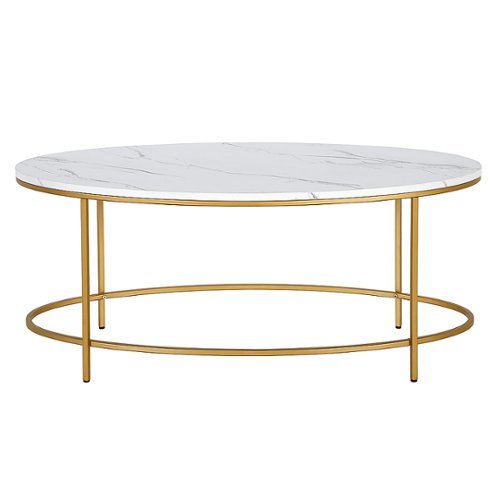 Camden&Wells - Francesca Coffee Table - Brass/Faux Marble