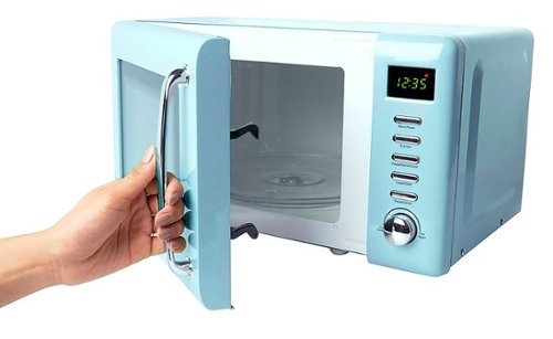 Haden - Heritage 700-Watt .7 cubic foot Microwave with Muliplte Settings and Timer - Turquoise