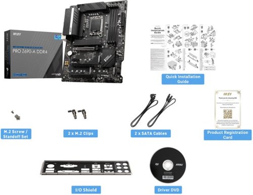 MSI PRO Z690-A DDR4 (SOCKET LGA 1700) INTEL Z690 ATX DDR4 MOTHERBOARD - BLACK BUY ONLINE