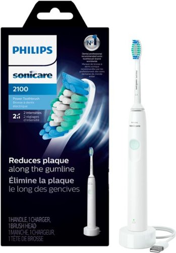 Philips Sonicare - 2100 Power Toothbrush, Rechargeable Electric Toothbrush - White Mint