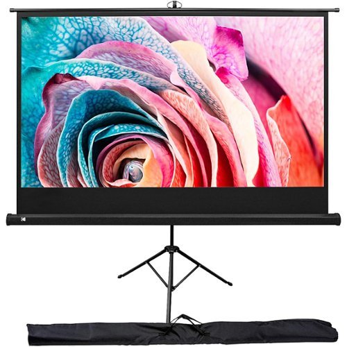 Kodak - 100 in. Portable Projector Screen, Adjustable Projection Screen with Tripod Stand & Carry Bag - White