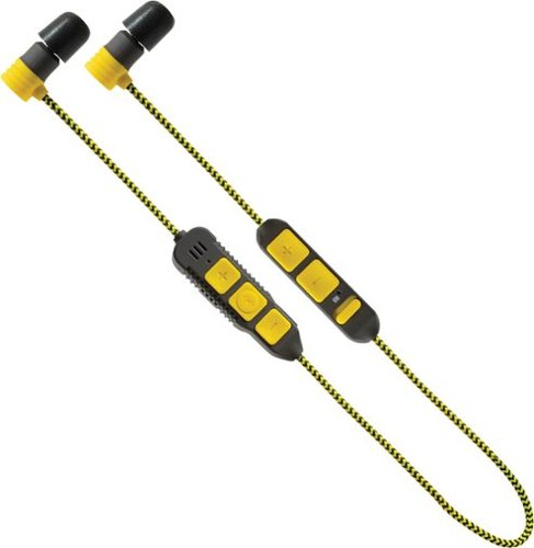  Lucid Hearing - Saf -T-Ear Wireless Bluetooth Earbuds for Hearing Protection, 40db Noise Reduction Earplugs with Volume Control - YELLOW