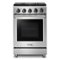 Thor Kitchen - 24 in. Wide 4 burner 3.7 Cu. Ft. Freestanding LP Range - Silver-Front_Standard