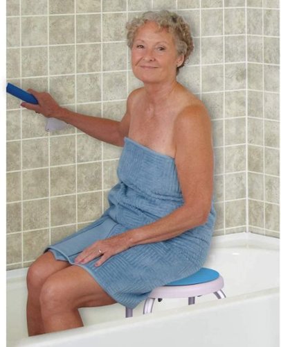 Carex - Swivel Shower Stool And Bath Seat - Silver-Alt_View_Standard_16 