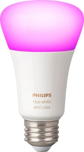 Philips - Geek Squad Certified Refurbished Hue White & Color Ambiance A19 Bluetooth Smart LED Bulb (2-Pack) - Multicolor