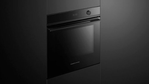 Fisher & Paykel - Contemporary 24" Single Electric Built-in Wall Oven with Steam and Touch Display - Black