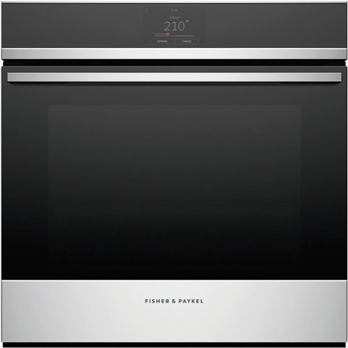 Fisher & Paykel - Contemporary 24" Single Built-in Electric Wall Oven with Self-Cleaning and Touch Display - Silver
