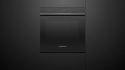 Fisher & Paykel - Minimal 24" Built-in Single Electric Wall Oven with Self-Cleaning and Touch Display - Black