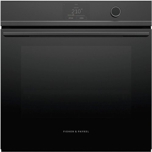 Fisher & Paykel - Minimal 24" Built-in Single Electric Wall Oven with Steam and Touch Display - Black