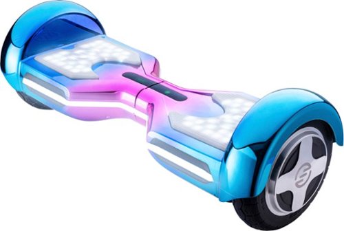 SWFT - Glow Hoverboard w/ 7mi Max Operating Range & 7 mph Max Speed - Night Club (Blue, Pink)