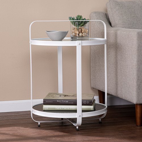 Southern Enterprises - Vimmerly Glass-Top End Table