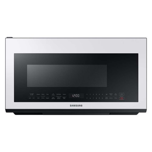 Samsung - 2.1 cu. ft. BESPOKE Over-the-Range Microwave with Sensor Cooking - White Glass