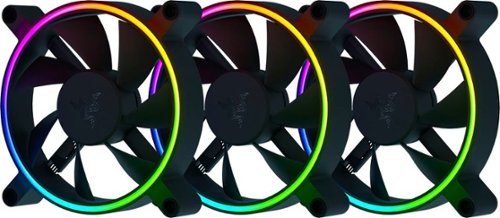 Razer - Kunai Chroma RGB 120MM LED PWM Performance Fans - 3 Fans - Black