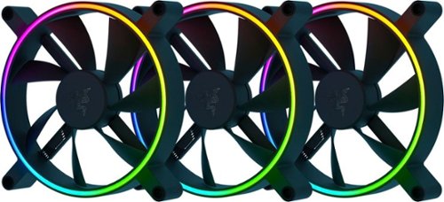 Razer - Kunai Chroma RGB 140MM LED PWM Performance Fans - 3 Fans - Black