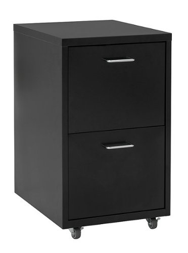 Calico Designs - Eastbourne Metal 2-Drawer File Cabinet - Black