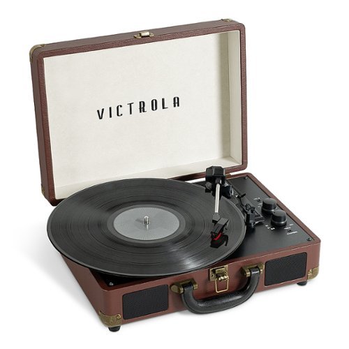Victrola - Journey+ Bluetooth Suitcase Record Player - Dark Brown