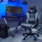 X Rocker - Agility Junior PC Gaming Chair - Black, Gray, Blue-Front_Standard 
