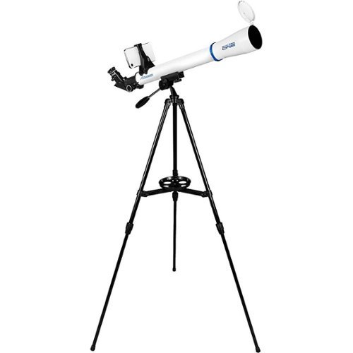 Explore One - 50mm Refractor Telescope with Panhandle Mount and Astronomy App - White