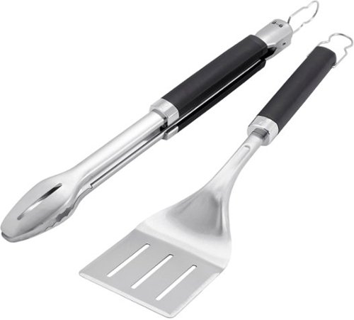 Weber - Precision Grill Tongs and Spatula Set - Black